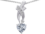 Original Star K™ 925 Genuine Heart White Topaz Pendant