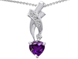 Original Star K™ 925 Genuine Heart Amethyst Pendant