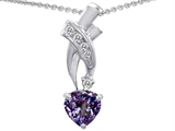 Original Star K™ 925 Simulated Heart Alexandrite Pendant