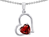 Original Star K™ 7mm Heart Shape Garnet Pendant