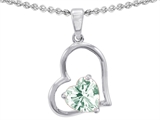 Original Star K™ 7mm Heart Shape Green Amethyst Pendant