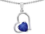 Original Star K™ 8mm Heart Shape Created Star Sapphire Pendant