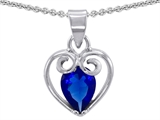 Original Star K™ Created Pear Shape Sapphire Pendant