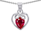 Original Star K™ Created Pear Shape Ruby Pendant