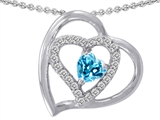 Original Star K™ 6mm Heart Shape Genuine Blue Topaz Pendant