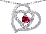 Original Star K™ 6mm Heart Shape Lab Created Ruby Pendant
