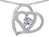 Original Star K™ Genuine Heart Shape White Topaz Pendant