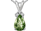 Tommaso Design™ Green Sapphire and Diamond Pendant