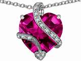 Original Star K™ Large 15mm Heart Shaped Created Pink Sapphire Love Pendant