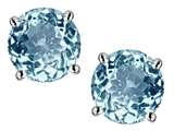 Original Star K™ Round 7mm Simulated Aquamarine Earring Studs