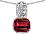 Original Star K™ Large 11x13 Cushion Cut Created Ruby Bali Style Pendant