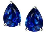 Original Star K™ Pear Shape 9x7mm Created Sapphire Earring Studs