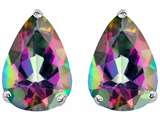 Original Star K™ Pear Shape 9x7mm Rainbow Mystic Topaz Earring Studs