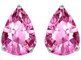 Original Star K™ Pear Shape 9x7mm Lab Created Pink Sapphire Earring Studs
