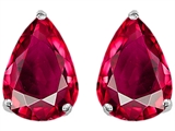Original Star K™ Pear Shape 9x7mm Created Ruby Earring Studs