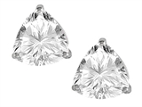 Original Star K™ Trillion 7mm Genuine White Topaz Earring Studs