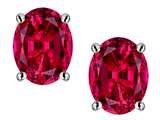 Original Star K™ Oval 8x6mm Created Ruby Earring Studs