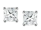 Original Star K™ Square 7mm White Topaz Earrings