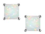 Original Star K™ Square 7mm Created Opal Earrings