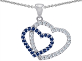 Original Star K™ Lab Created Sapphire Double Heart Pendant