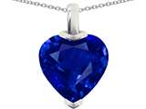 Original Star K™ Heart Shaped 10mm Created Sapphire Pendant