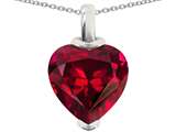 Original Star K™ 10mm Heart Shaped Created Ruby Pendant