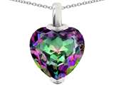 Original Star K™ 10mm Heart Shaped Genuine Mystic Topaz Pendant