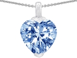 Original Star K™ 10mm Heart Shaped Simulated Aquamarine Pendant