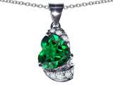 Original Star K™ Heart Shaped Simulated Emerald Pendant