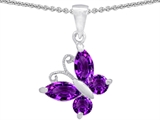 Original Star K™ Butterfly  Pendant Made with Genuine Amethyst