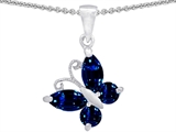 Original Star K™ Butterfly Pendant Made with Lab Created Sapphire