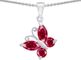 Original Star K™ Butterfly Pendant Made with Created Ruby