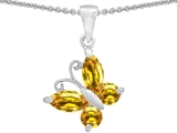 Original Star K™ Butterfly Pendant Made with Genuine Citrine