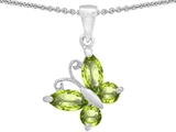 Original Star K™ Butterfly Pendant Made with Genuine Peridot