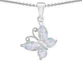 Original Star K™ Butterfly Pendant Made with Created Opal