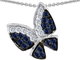 Original Star K™ Butterfly with Genuine Sapphire and Diamond Pendant