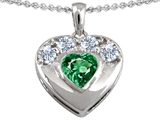 Original Star K™ Heart Shape Simulated Emerald Heart Pendant