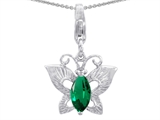 Original Star K™ Butterfly Pendant Made with Simulated Emerald