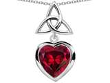 Celtic Love by Kelly Love Knot Pendant with Created Heart Ruby