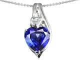 Original Star K™ Large 10mm Heart Shape Created Sapphire Heart Pendant