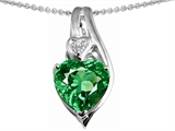 Original Star K™ Large 10mm Heart Shape Simulated Emerald Heart Pendant