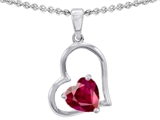 Original Star K™ 8mm Heart Shape Created Ruby Pendant
