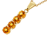Tommaso Design™ 1inch long Genuine Citrine Straight Journey Pendant