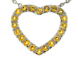 Tommaso Design™ Heart Shaped Pendant with Genuine Citrine