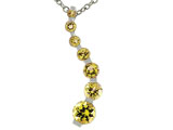 Tommaso Design™ Genuine 1inch long Citrine Journey Pendant