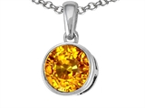 Tommaso Design™ Genuine Round Citrine Pendant