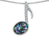 Original Star K™ Musical Note Pendant With Multicolor Mystic Topaz Oval 11x9