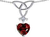 Celtic Love by Kelly Love Knot Pendant with Genuine Heart Shape Garnet