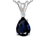 Genuine Sapphire and Diamond Pendant