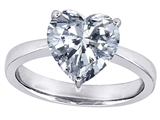 Original Star K™ Large Heart Shape Solitaire Engagement Ring with Genuine White Topaz